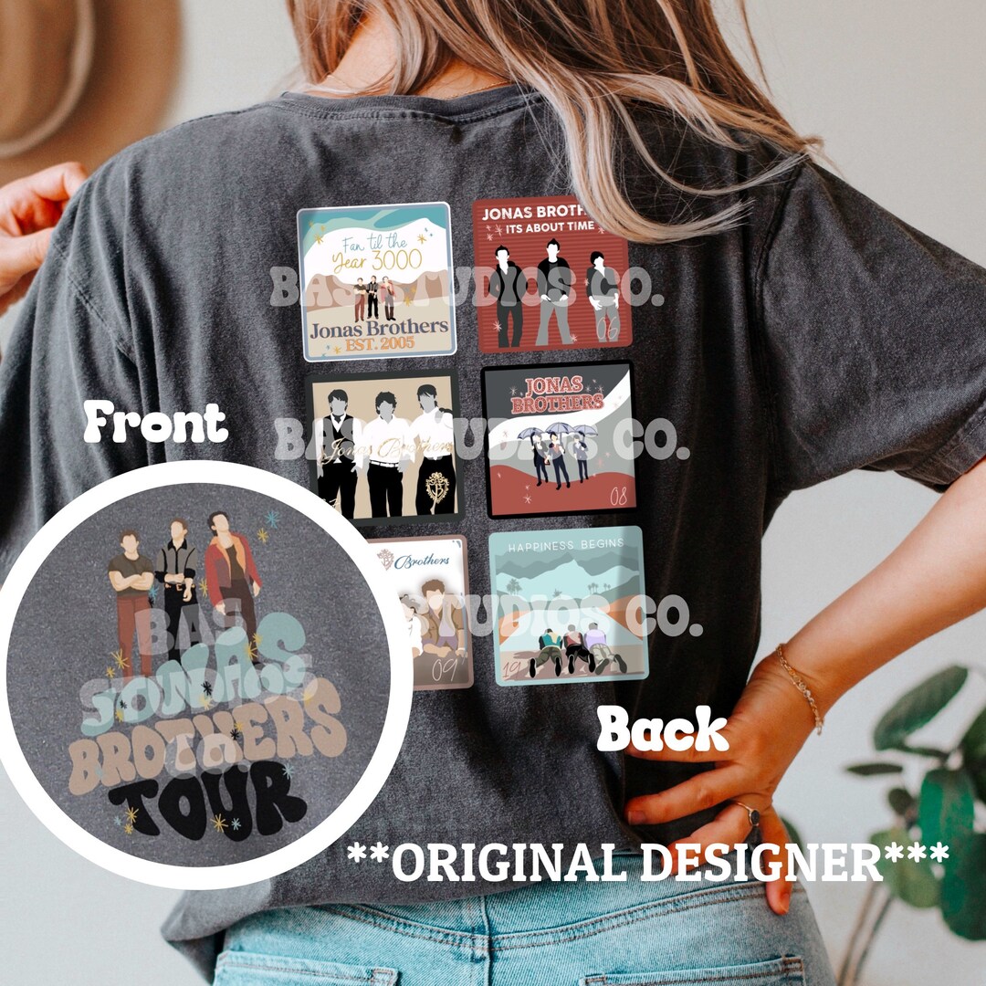 Jonas Brothers Tour Shirt. Comfort Colors. 5 Albums 1 Night. Etsy