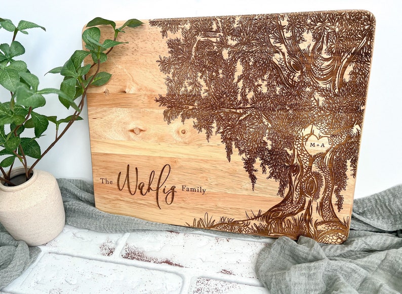 Engraved Tree Cutting Board. Tree Cutting Board. Family Tree Etsy