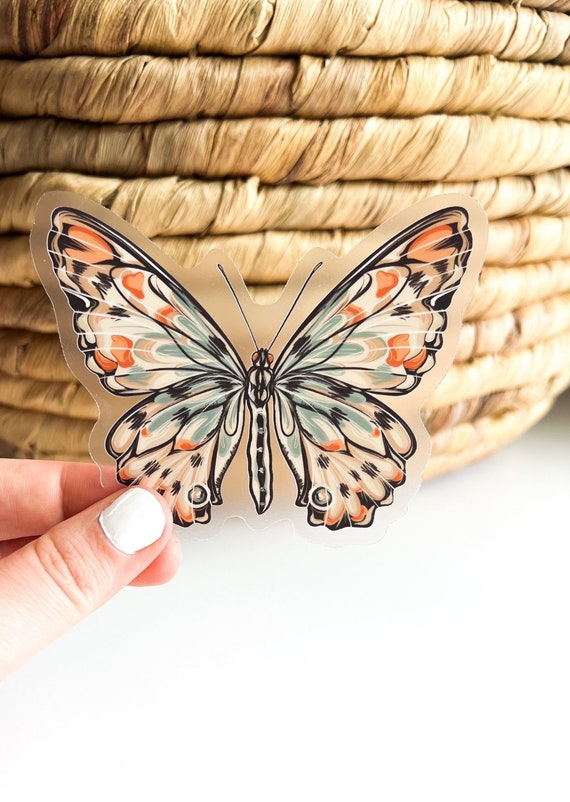 Butterfly stickers. Transparent background sticker. Butterflies. Butterfly sticker for cup. Cup stickers. Laptop stickers. Butterfly decal.