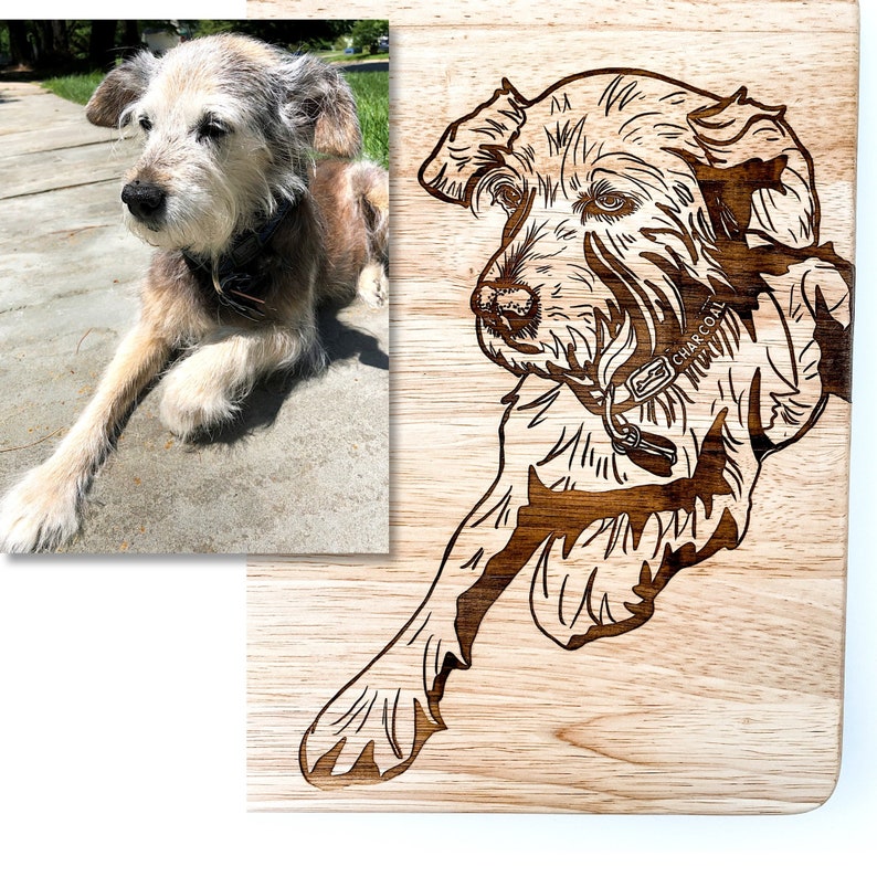 Custom engraved pet cutting boards. Pet cutting board. Dog Etsy