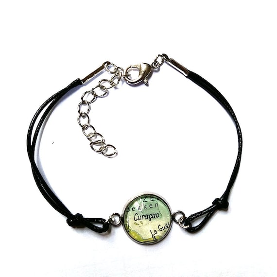 Personalized World map bracelet - central america variations