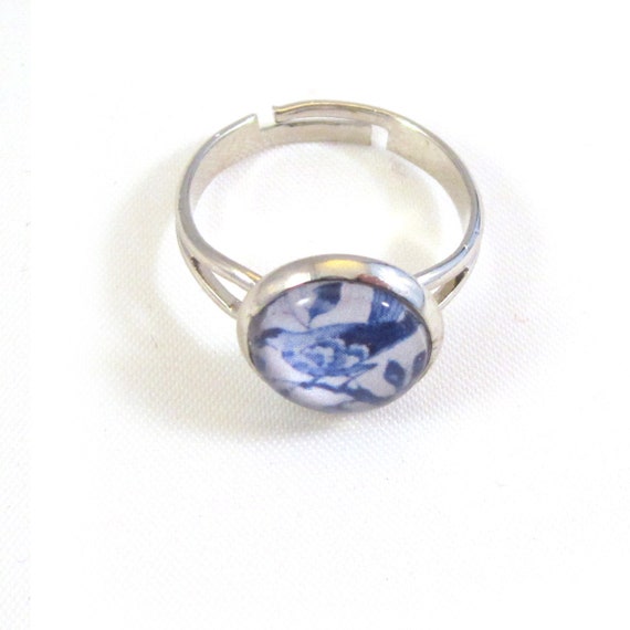 Delft blue ring