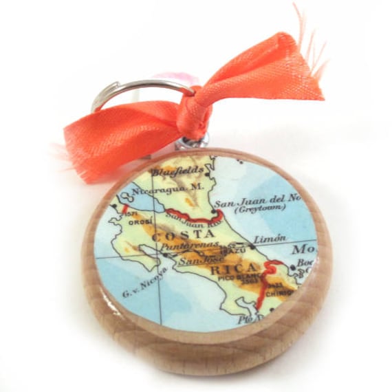 Personalized World map keychain - Latin America variations