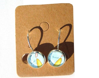 World map earrings - Netherlands Wadden variations