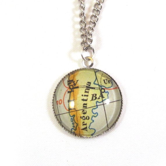 Map necklaces - Latin America variations 20 mm