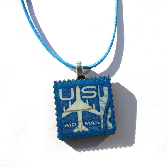 Postage stamp tile necklace - Europe variatons