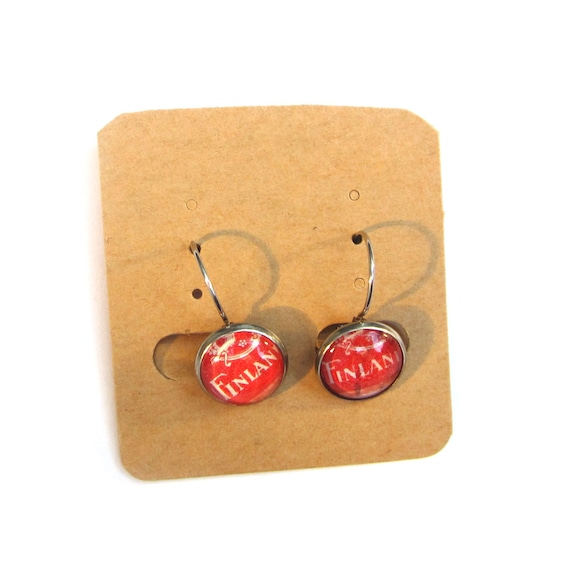 Postage stamp earrings - Europe