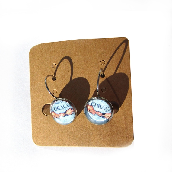 World map earrings - Central America variations