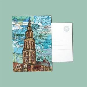 World map postcards - Groningen