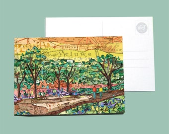 World map postcards - Gelderland, veluwe  series