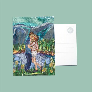 Cartolina con mappa del mondo - Amore e amicizia