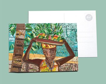 World map postcards - Africa series