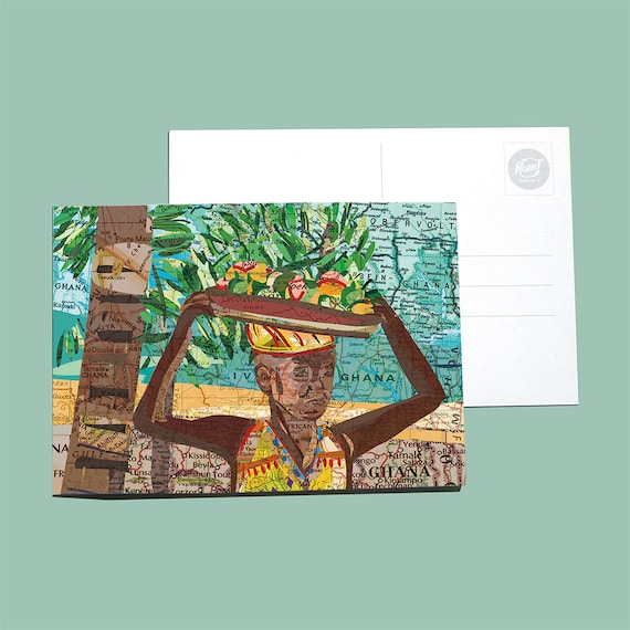 World map postcards - Africa series