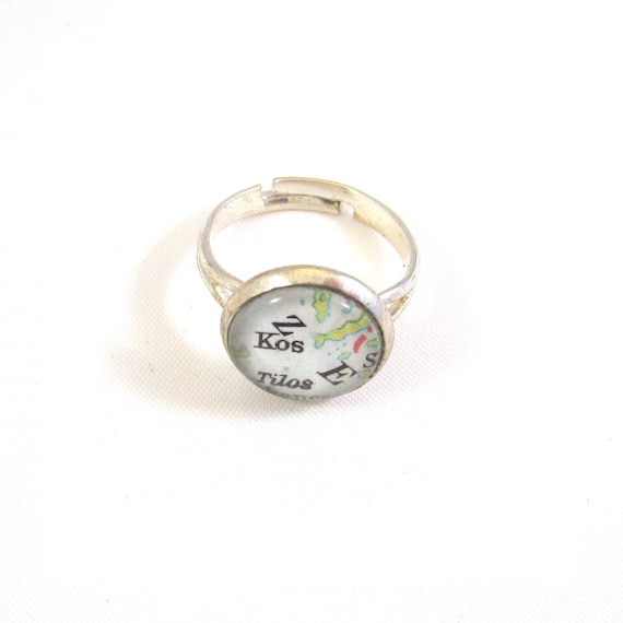 Personalized World map ring - South Europe