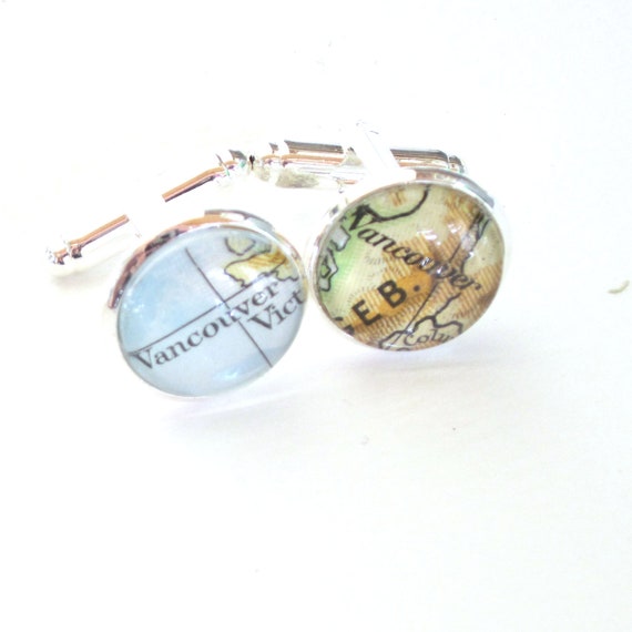 Map cufflinks - North America