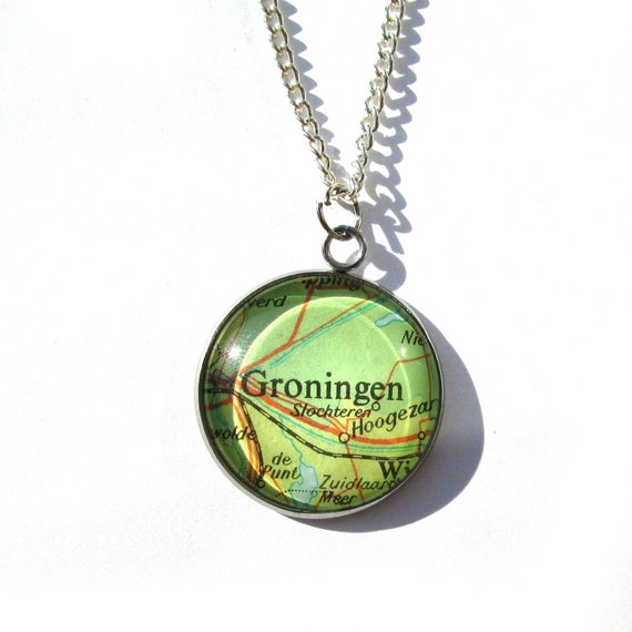 Map necklaces - The Netherlands variations 25 mm