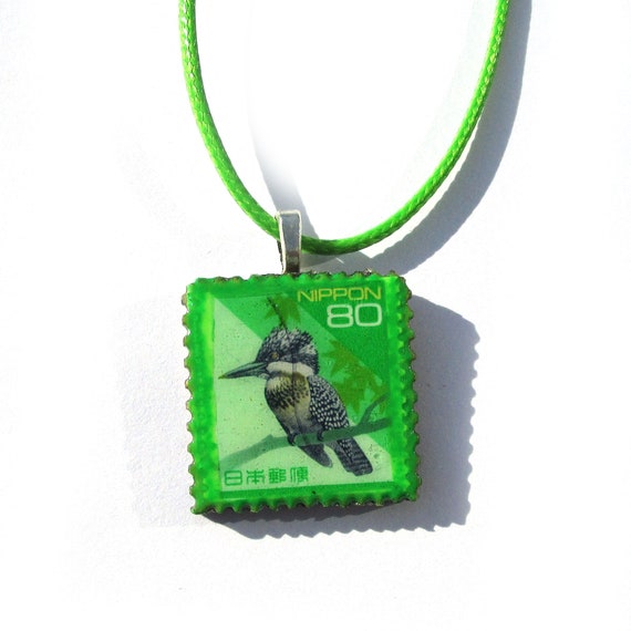 Postage stamp tile necklace - Africa variations