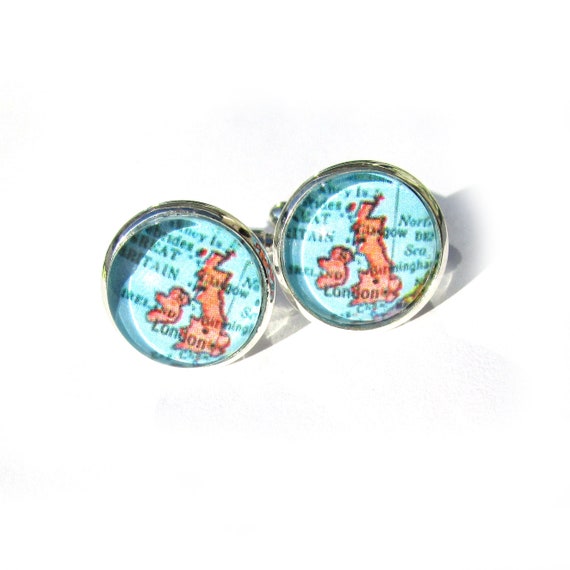 Personalized Map Cufflinks - North Europe