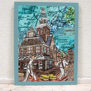 World map poster: Haarlem, Zaandam and Alkmaar variations