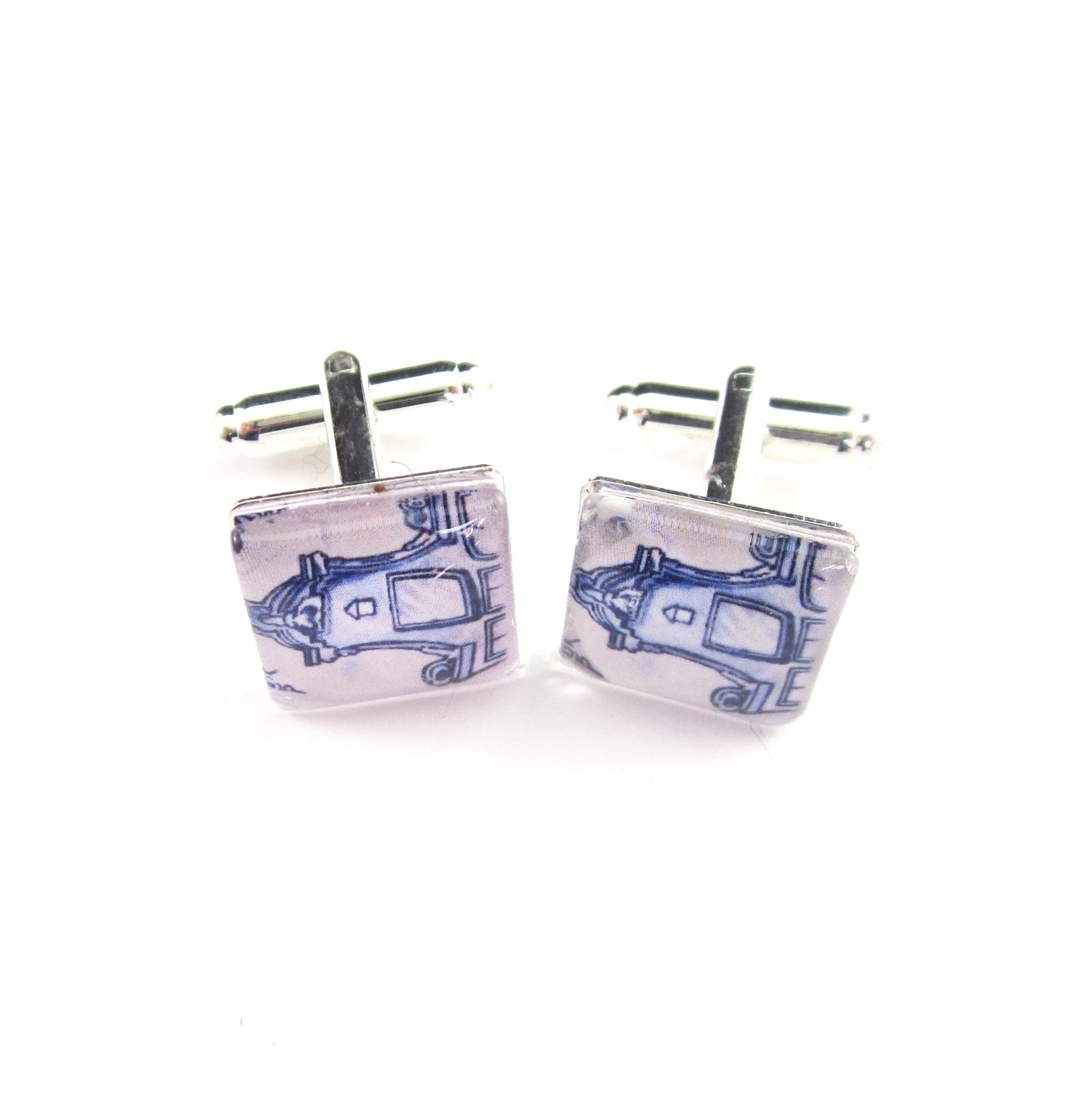 Delft blue cufflinks