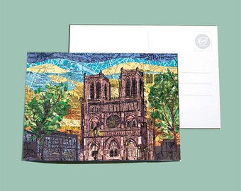 World map postcards - Paris series