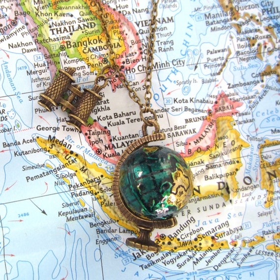 Wanderlust themed necklace