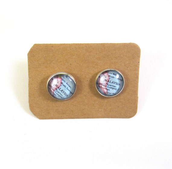 Map earring - Asia variations