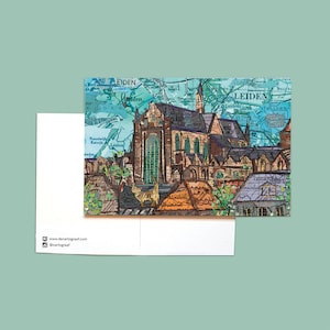 Weltkarten-Postkarten - Leiden-Set
