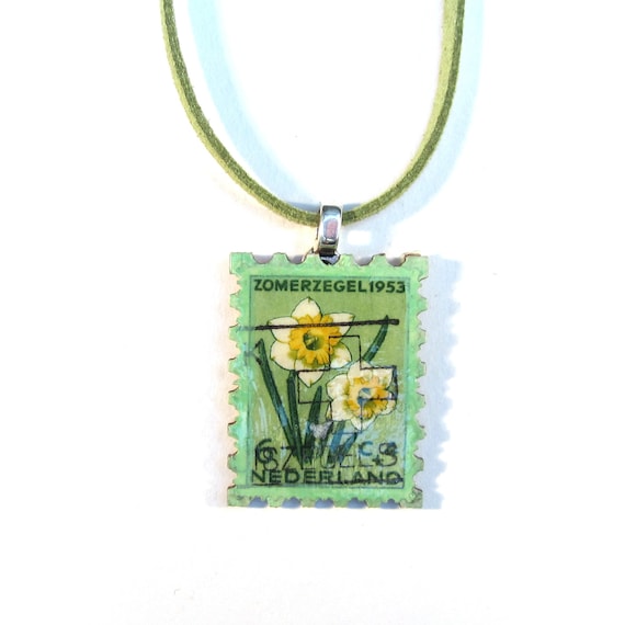 Postage stamp necklace - Netherlands