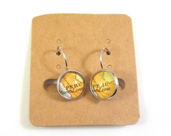 Personalized Map earrings - Latin America variations