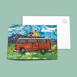 Cartes postales carte du monde - Transport de vacances