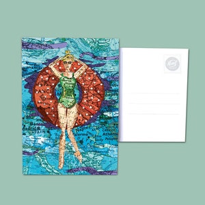 Weltkarte Postkarten - Sommerserie