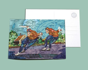 World map postcards - Sports series