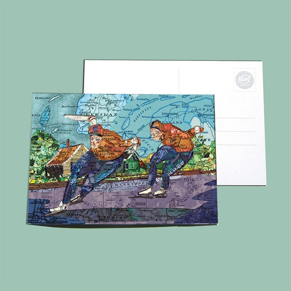 World map postcards - Sports series