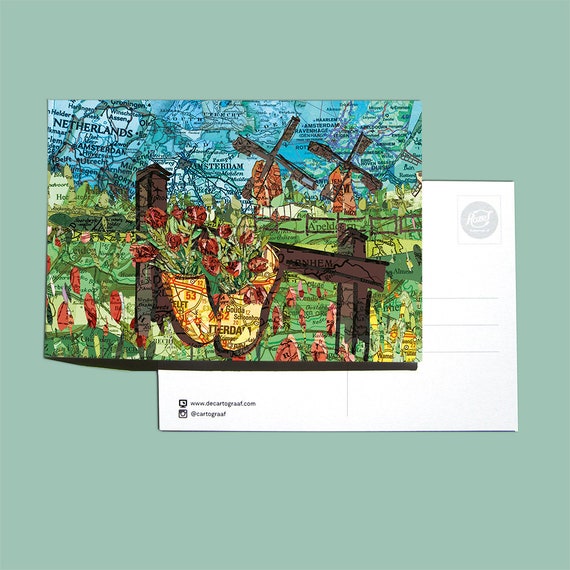 World map postcards - The Netherlands