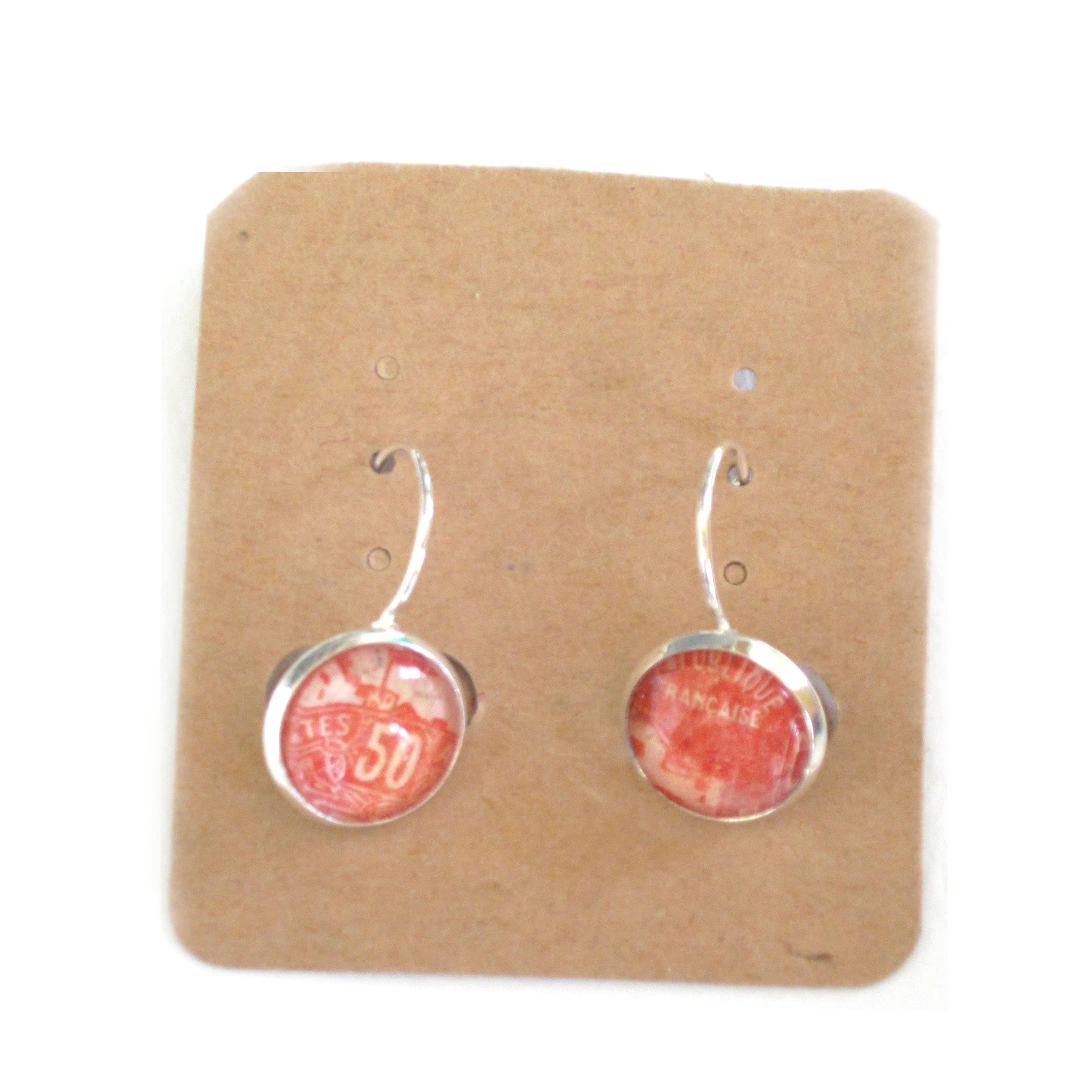 personalized Postage stamp earrings