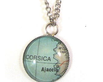 Map necklaces - Souhern Europe variations 20 mm