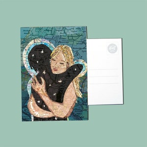 World map postcards - Grief series