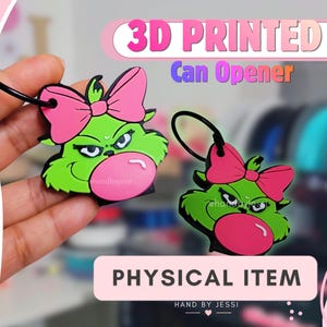 Grumpy Green Monster Soda Can Opener, Bubblegum Pop Tab Puller, Christmas Drink Tool (Physical Item)