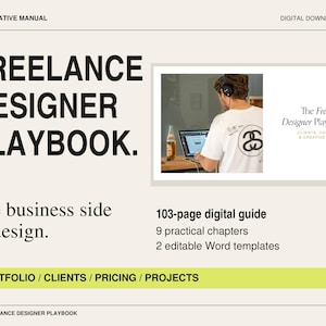 Freelance Graphic Designer Guide: 103-Page PDF + Word Proposal & Invoice Templates