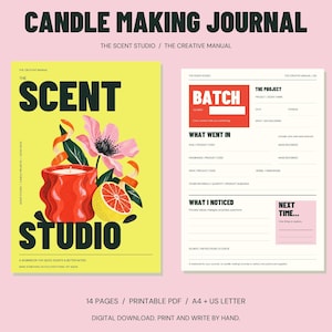Candle Making Journal Printable, Scent Notes and Batch Records | The Scent Studio