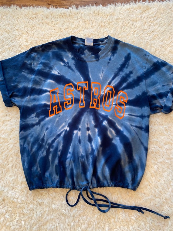 Seamsewdistinctive Tie Dye Astros Game Day Tee