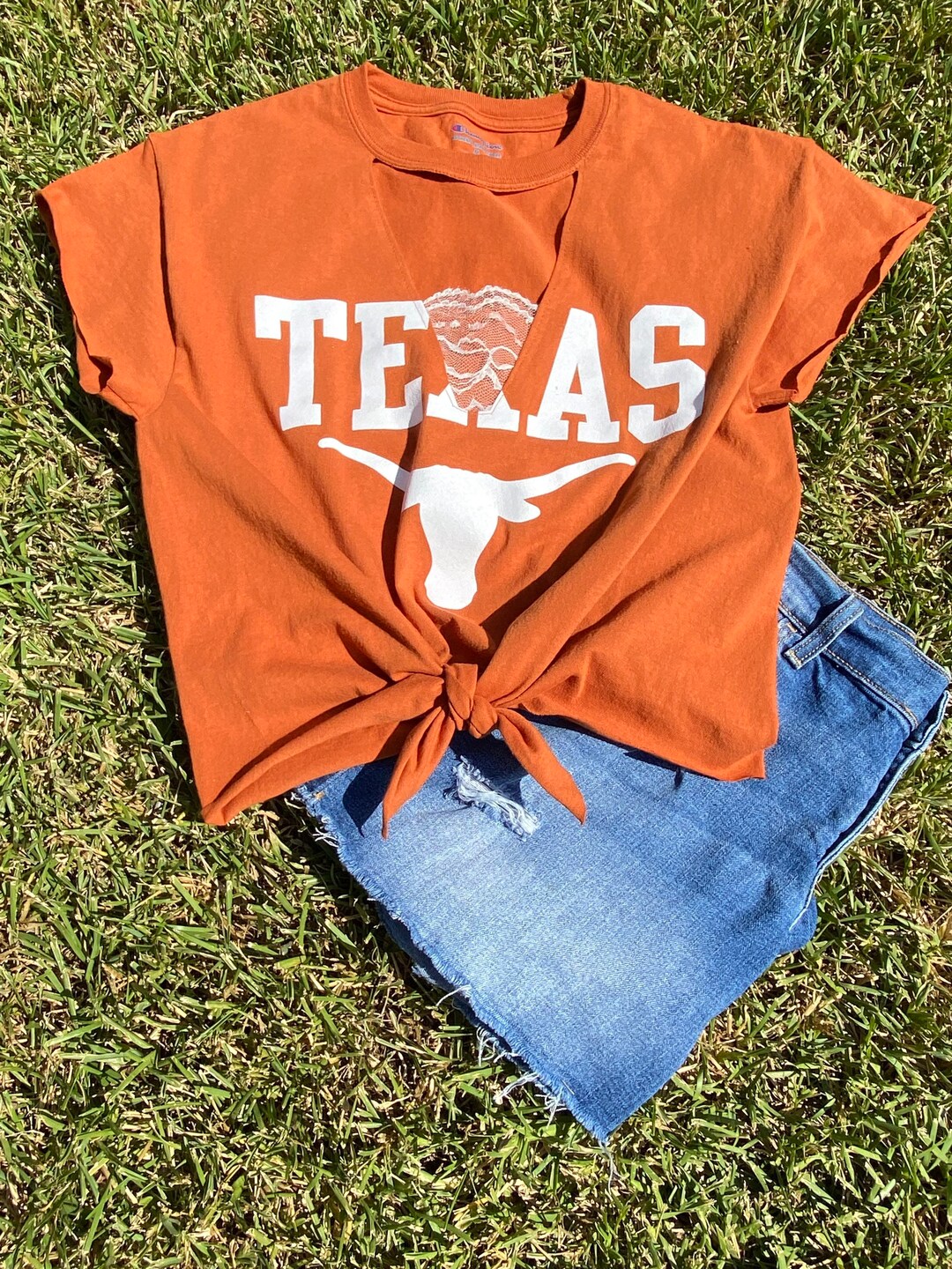 University Of Texas Game Day Crop Tee With Lace Insert V neck Etsy university-of-texas-game-day-crop-tee-with-lace-insert-v-neck-etsy