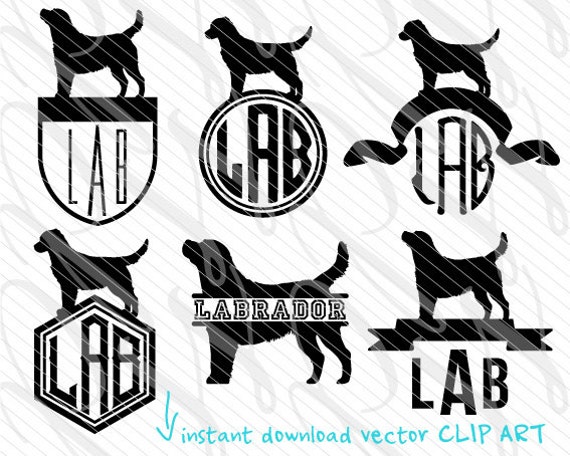 Download Dog Svg Labrador Monogram Svg Vector Art File Labrador Etsy