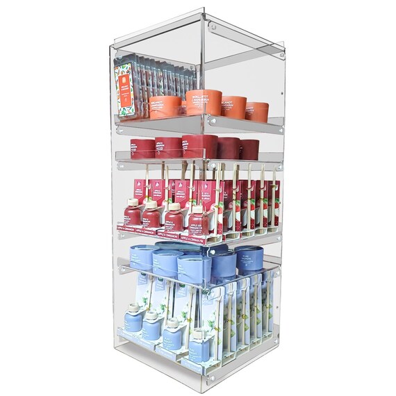 Acrylic 4-tier Display Case: Vape, Perfume & Oil Organizer - Etsy