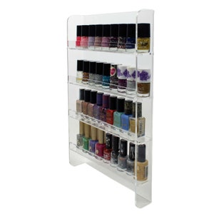 Wall Mounted Acrylic Shelf Display with Shelf Lips for Nail Polish, Models & Ornaments - Home, Shop Storage (DS66/C)