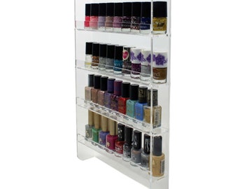 Wall Mounted Acrylic Shelf Display with Shelf Lips for Nail Polish, Models & Ornaments - Home, Shop Storage (DS66/C)