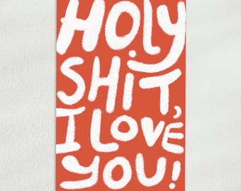 I Love You Card for Valentines Day, Anniversary, Birthday