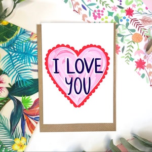Ti amo carta, ti amo san Valentino, carta san Valentino, carta amore, ti amo cuore, fidanzato, fidanzata, marito, moglie carta