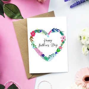 Muttertagskarte, Happy Mothers day, Happy Mothers Day Karte, florale Muttertagskarte, Oma Muttertag, Nan, florale Muttertagskarte